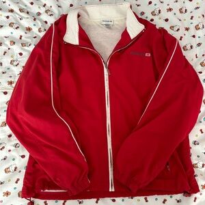 Vintage Reebok Red Zip-Up Light Jacket
